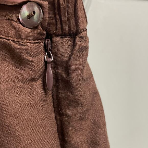 Chicos Brown Embroidered Peasant Maxi Skirt Size 2 Large Side Zip Cottage Earthy - Picture 4 of 4